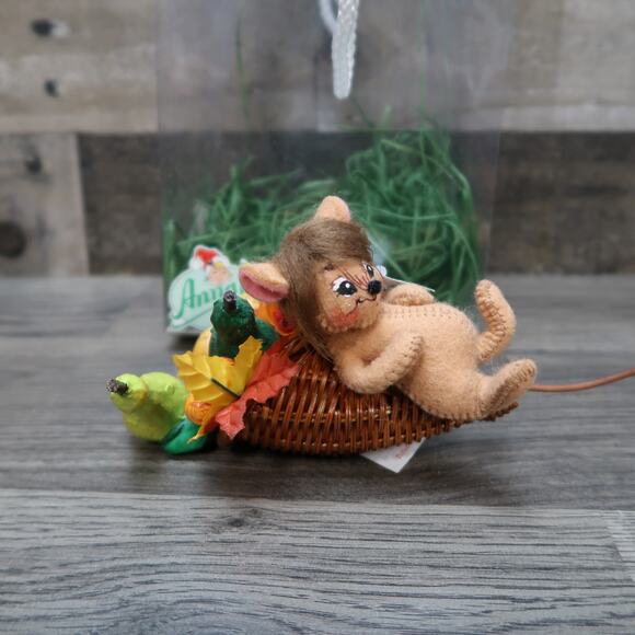 Annalee Doll Fall Decor Pumpkin Mouse Cornucopia - Picture 5 of 7